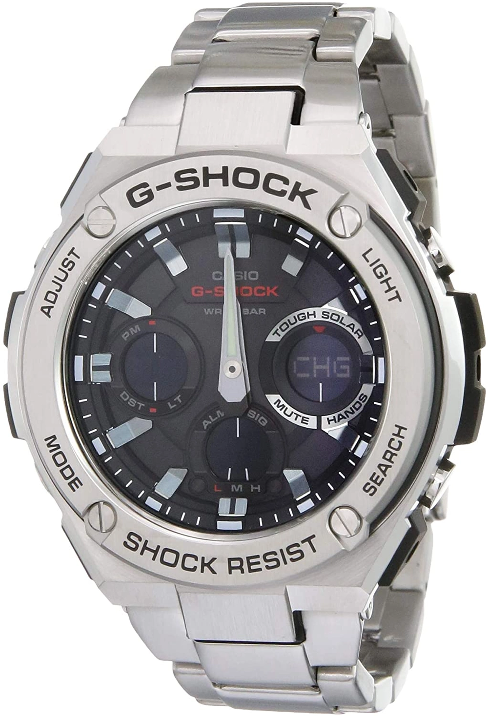 GST-S110D-1ADR_Casio – Men – Silver – 52.4MM – QuartzSilver