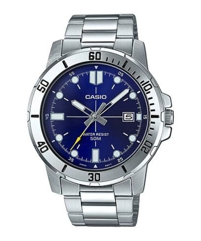 MTP-VD01D-2EVUDF_Casio – Men – SILVER – 45MM – QuartzSILVER