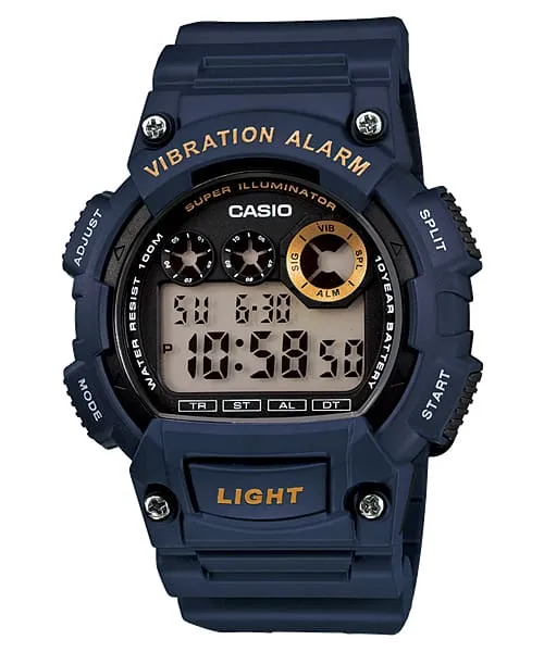 W-735H-2AVDF_Casio – Men – BLACK – 50.1MM – QuartzBLACK