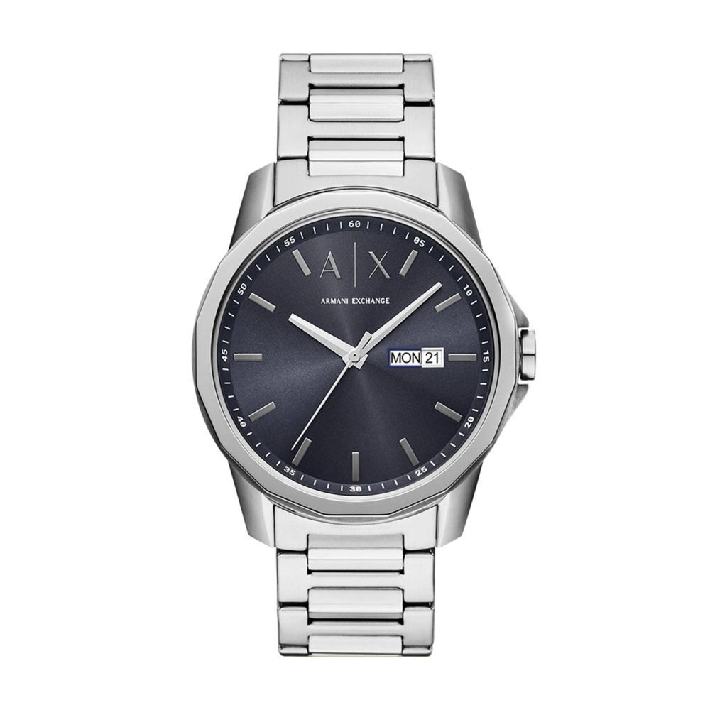 ARMANI EXCHANGE WATCH - AX1767 - MEN - SILVER - 44MM - QUARTZ/3 HAND DAY-DATESILVER