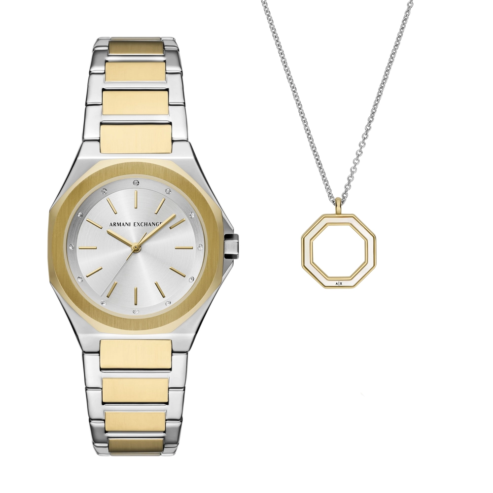 ARMANI EXCHANGE WATCH - AX7161SET - WOMEN - 2-TONE - 34MM - QUARTZ/3 HAND2-TONE