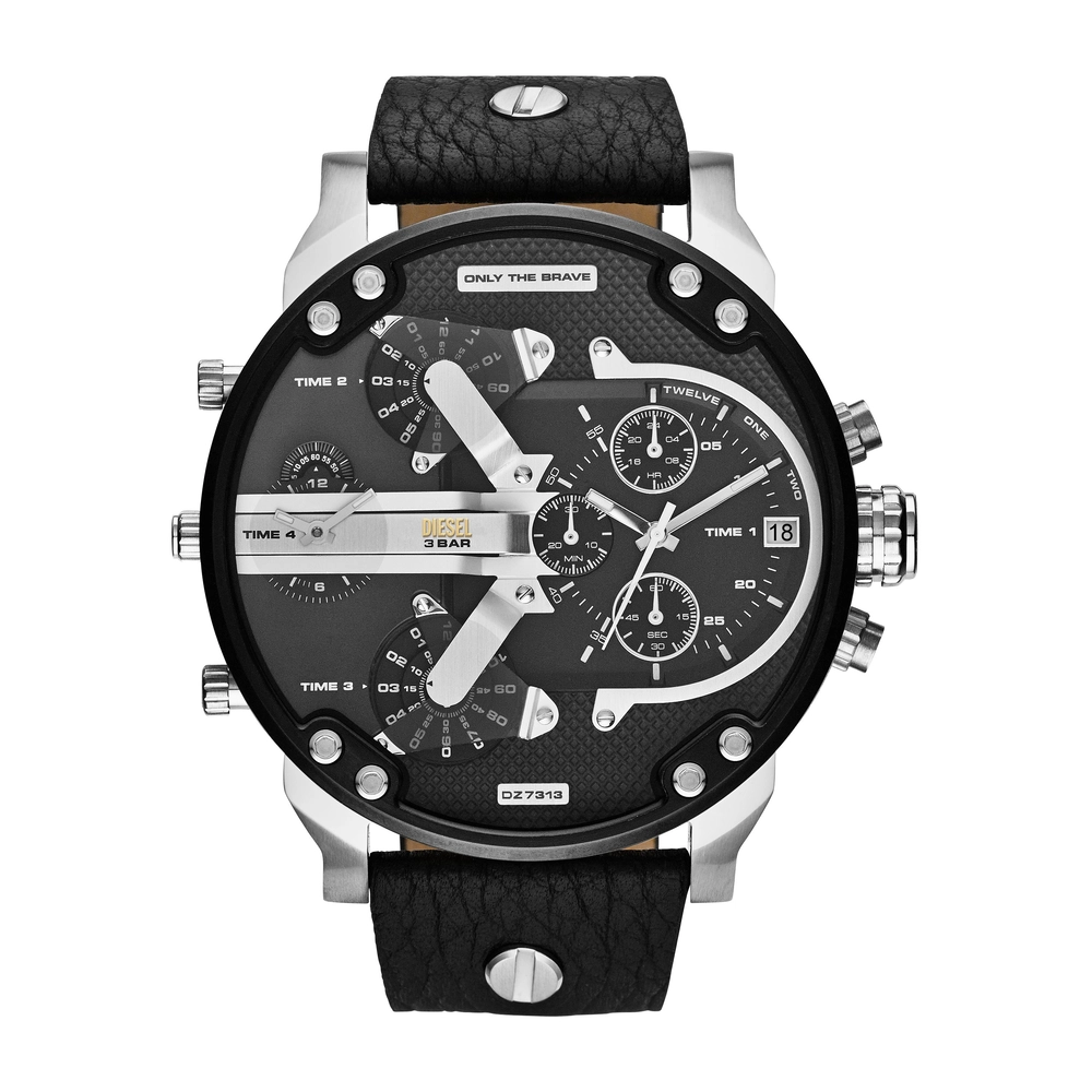 DIESEL WATCH - DZ7313 - MEN - 57MM - SILVER/STEEL - QuartzBLACK