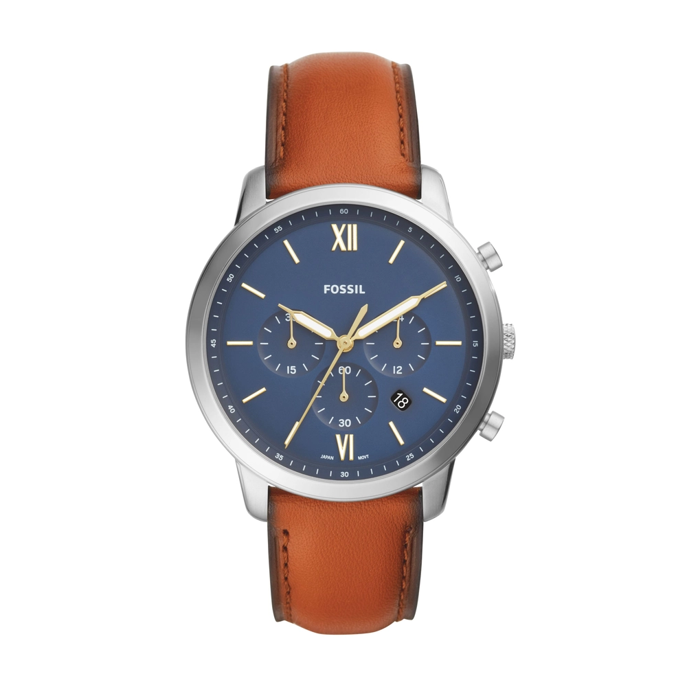 FOSSIL DF WATCHES - FS5453 - MEN - SILVER - 44MM - QuartzBROWN