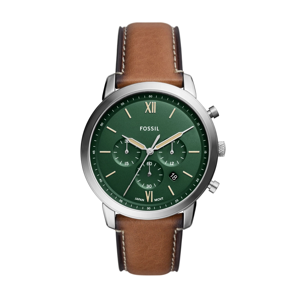 FOSSIL DF WATCHES - FS5963 - MEN - SILVER - 44MM - QuartzBROWN