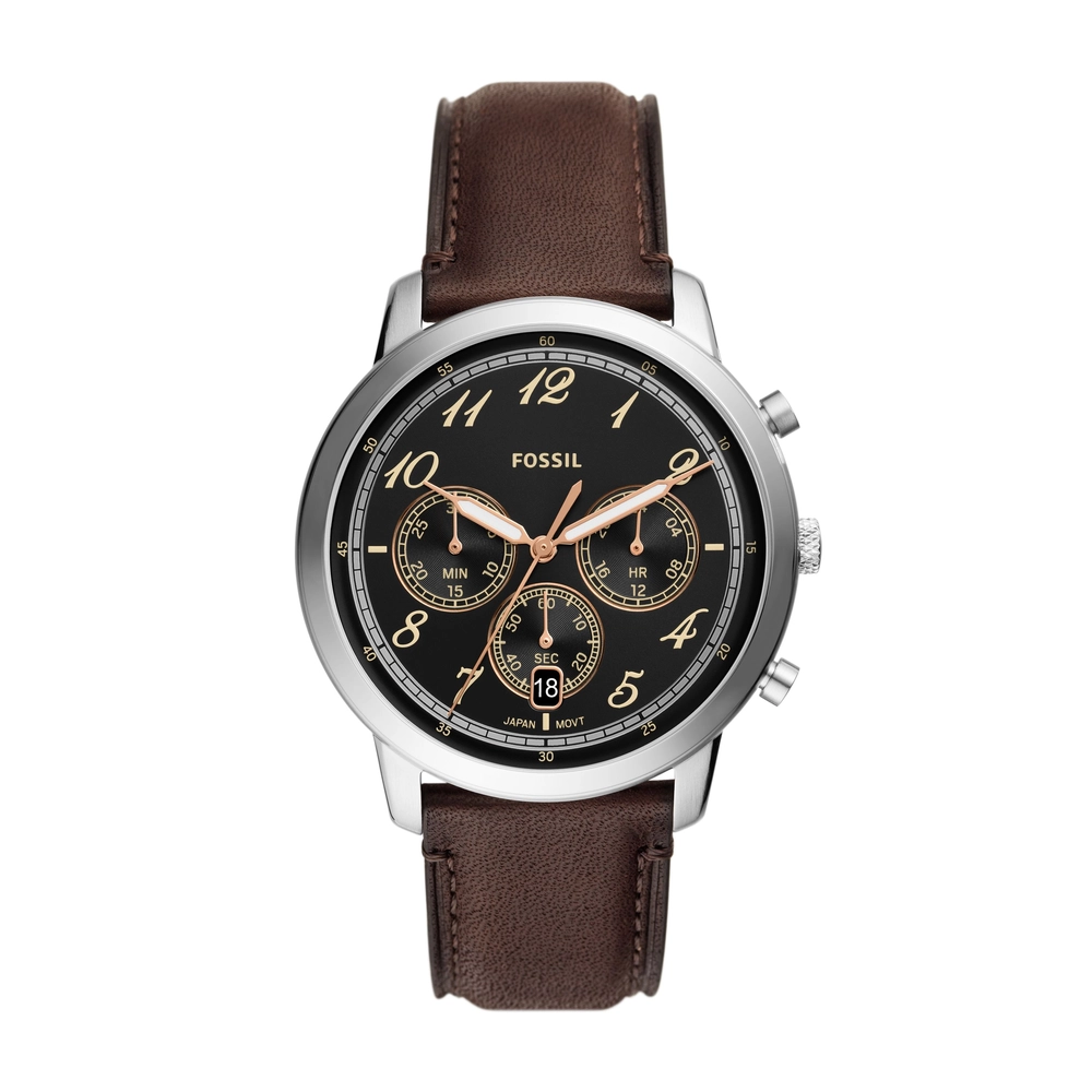 FOSSIL DF WATCHES - FS6024 - MEN - SILVER - 44MM - QuartzBROWN