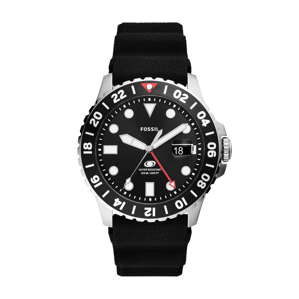 FOSSIL DF WATCHES - FS6036 - MEN - SILVER - 46MM - QuartzBLACK