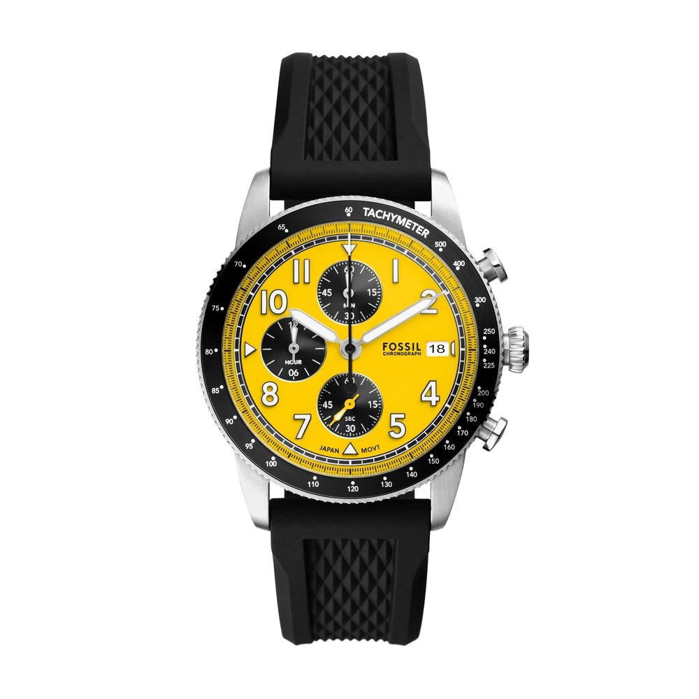 FOSSIL DF WATCHES - FS6044 - MEN - SILVER - 42MM - QuartzBLACK