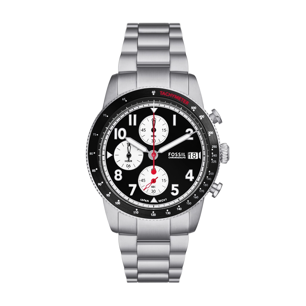 FOSSIL DF WATCHES - FS6045 - MEN - SILVER - 42MM - QuartzSILVER