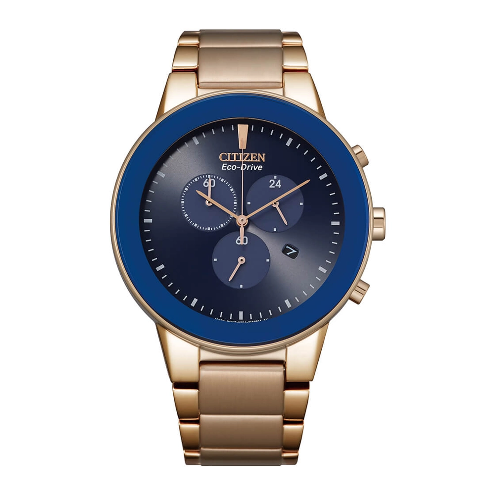 CITIZEN Watches - AT2243-87L - Eco-Drive Light PoweredStainless Steel Strap with Rose Gold Plating
