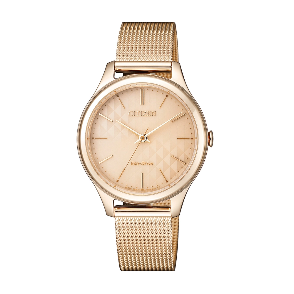 CITIZEN Watches - EM0503-83X - Eco-Drive Light PoweredStainless Steel Mesh Gold Plating