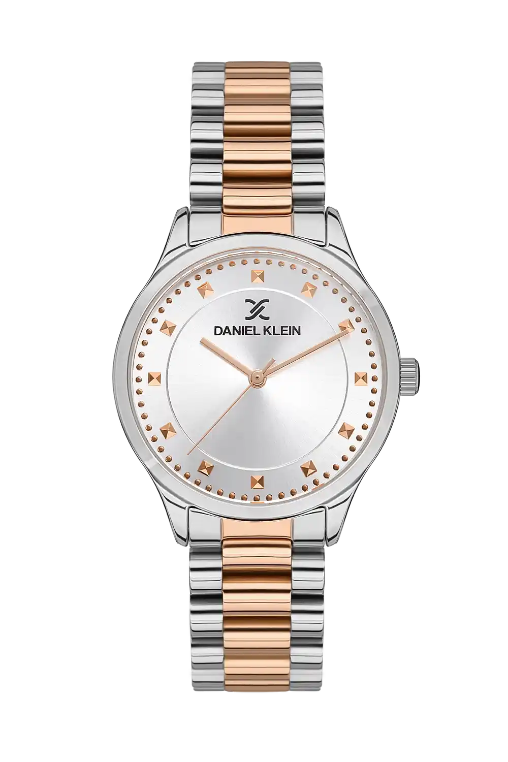 Daniel Klein - DK.1.13454-4 - Women's Watch – Silver Dial – 34MM – QuartzIPS/IP Pink R.Gold