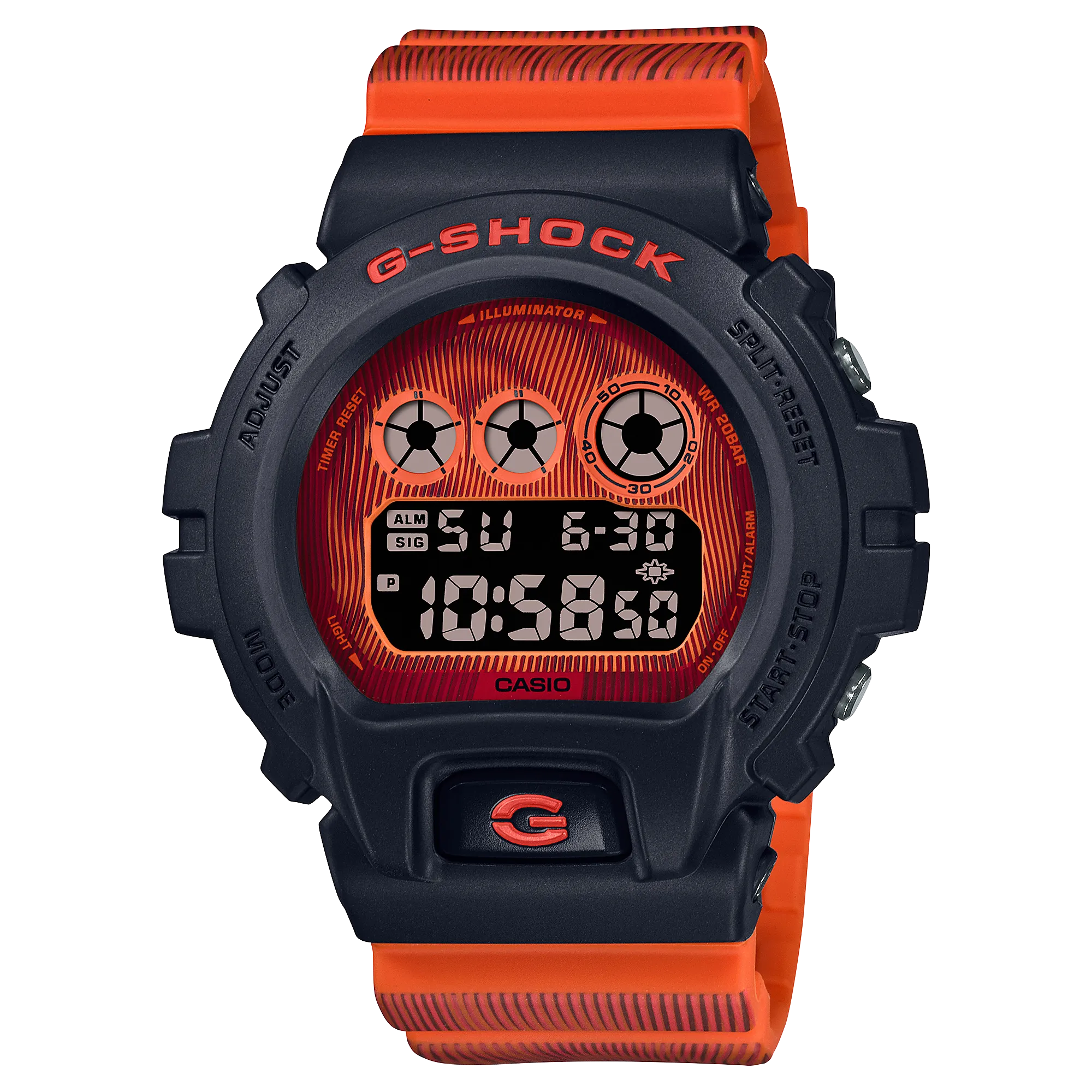 DW-6900TD-4DR_Casio – Men – RED – 50MM – QuartzRED