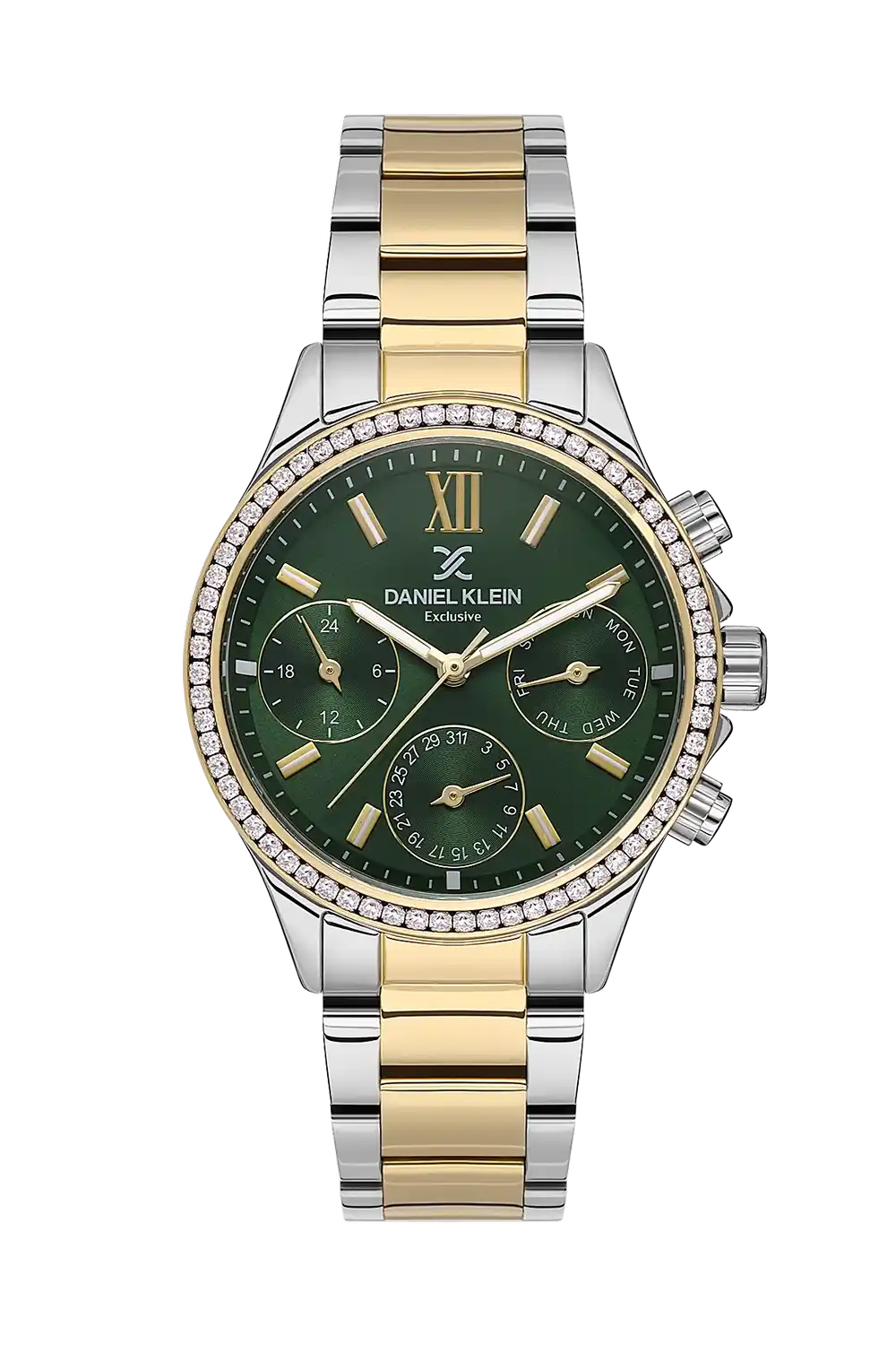 Daniel Klein - DK.1.13617-4 - Women's Watch – D.Green Dial – 34mm – QuartzIPS/IPG